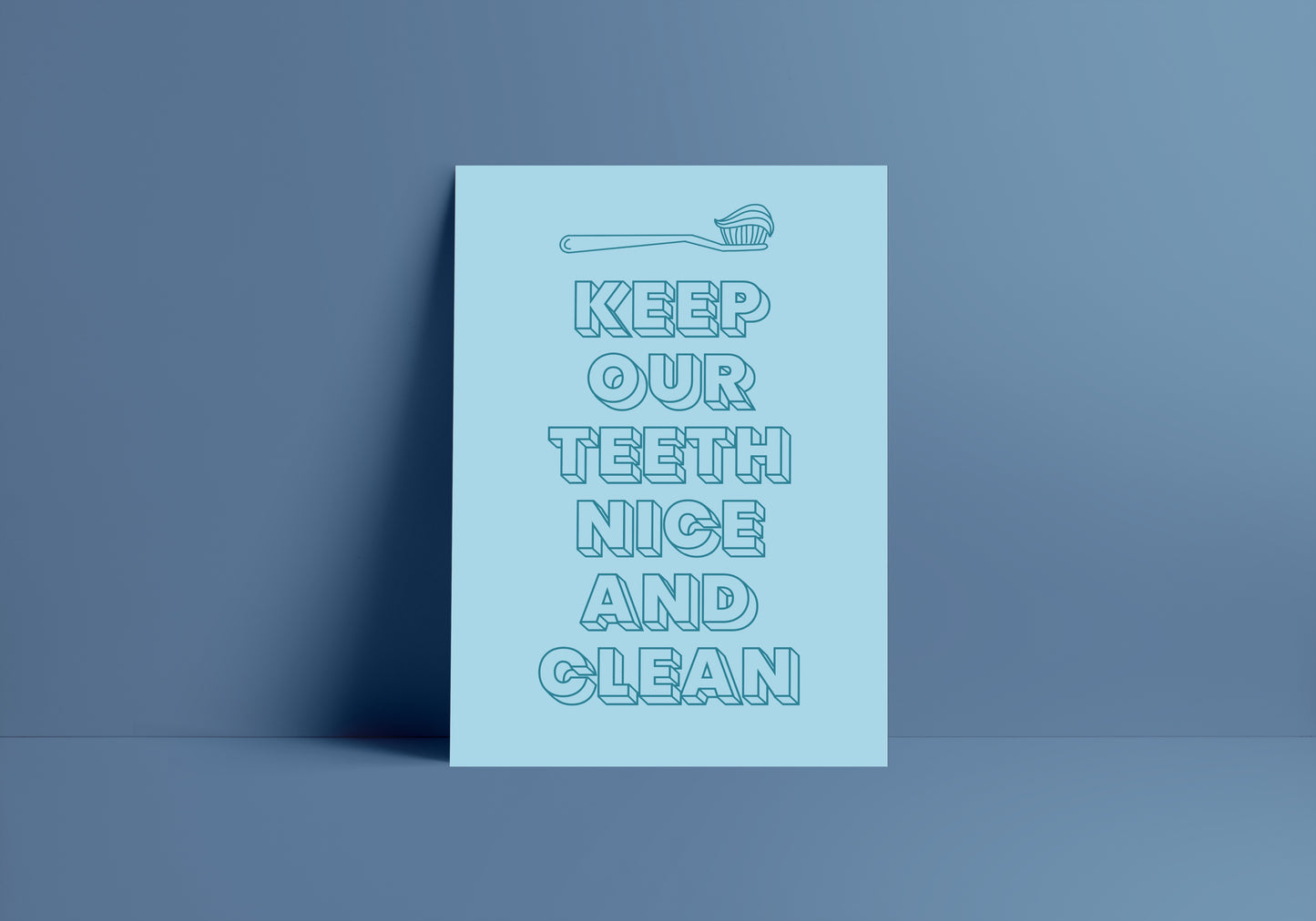 Keep Our Teeth Nice & Clean (Supergrass inspired) A4 Lyric Print