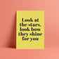 Look At The Stars (Coldplay inspired) A4 Lyric Print