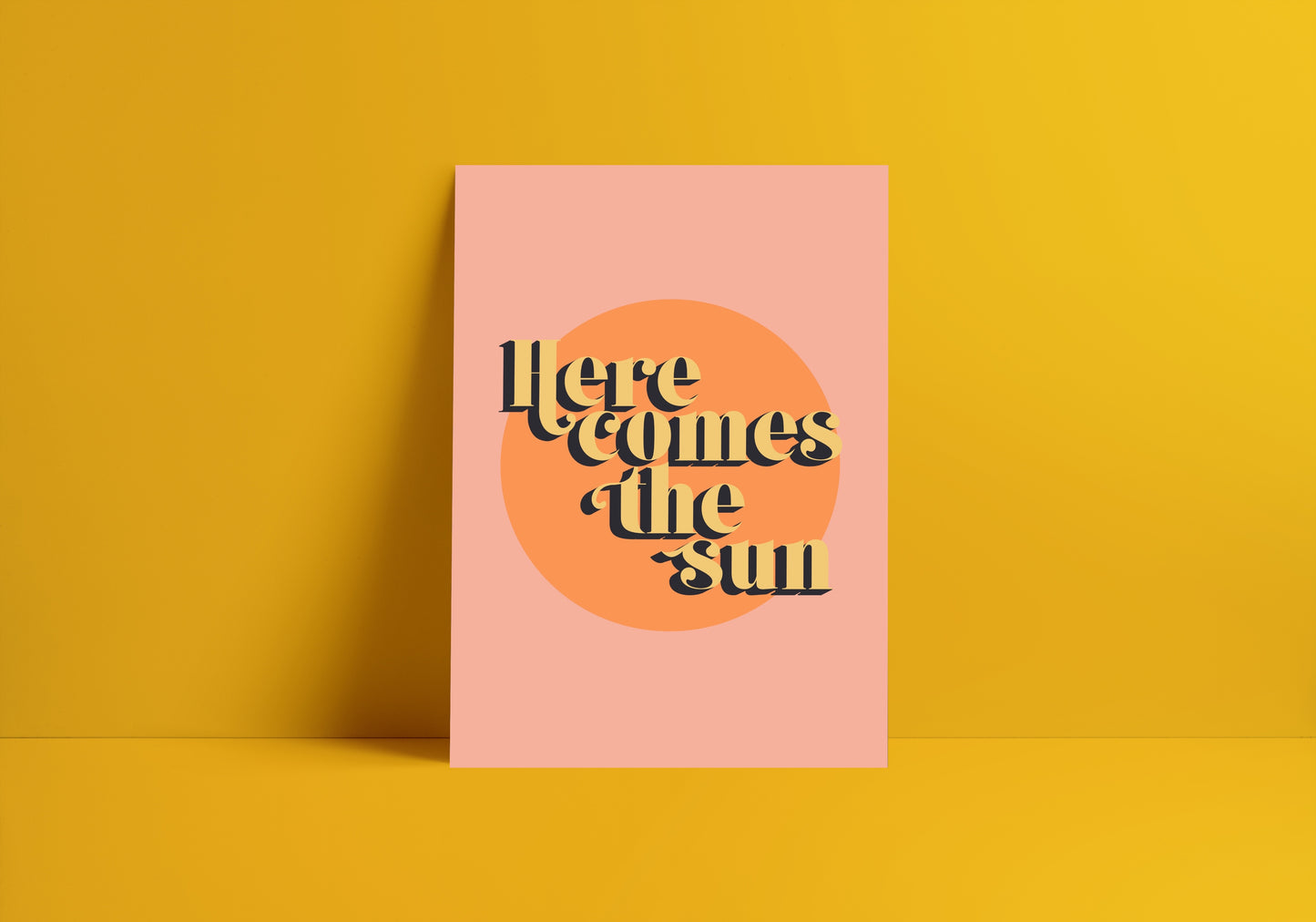 Here Comes The Sun (The Beatles inspired) A4 Lyric Print