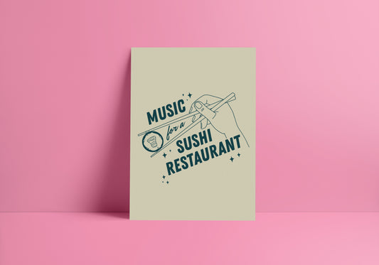 Music For A Sushi Restaurant (Harry Styles inspired) A4 Lyric Print