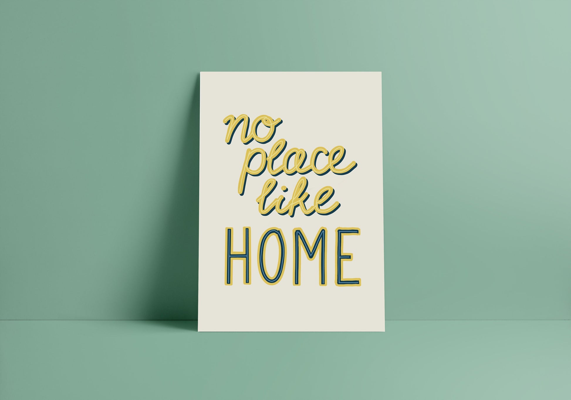 No Place Like Home Poster - A4 Art Print - Alice In Wonderland Film Movie Quote Poster - A4 A3 - Typography Quote Prints