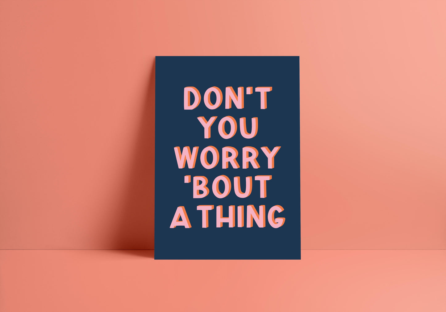 Don't You Worry 'Bout A Thing (Stevie Wonder inspired) A4 Lyric Print