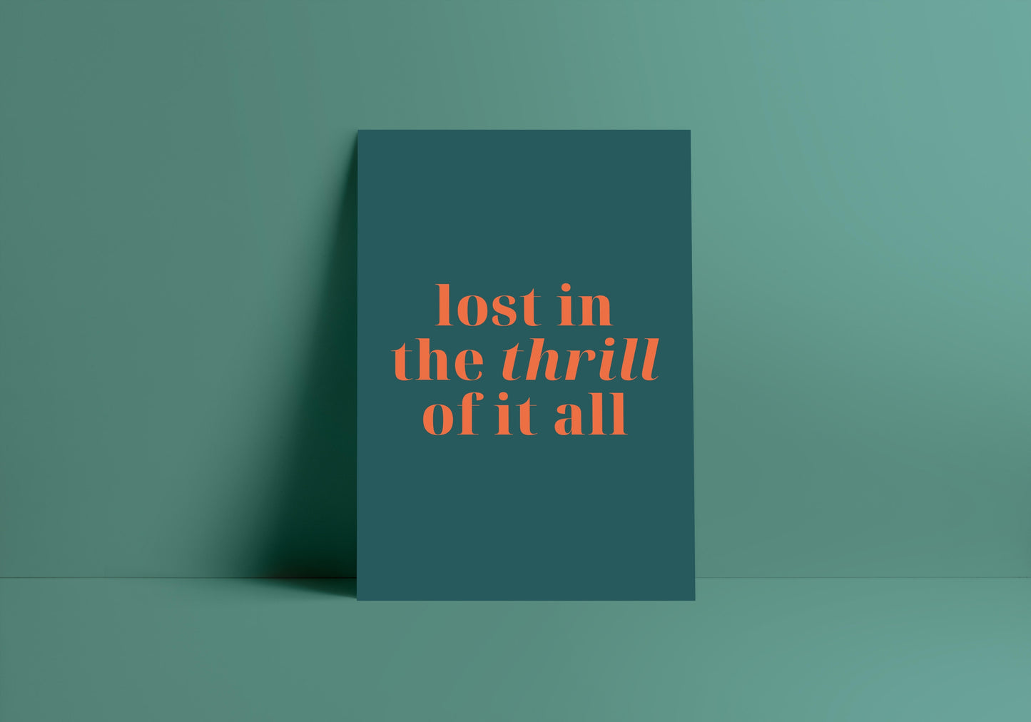 Lost In The Thrill Of It All (Frank Ocean inspired) A4 Lyric Print